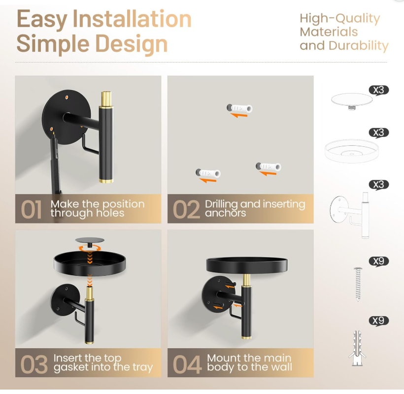 The Lumen Loft Wall Shelf Set