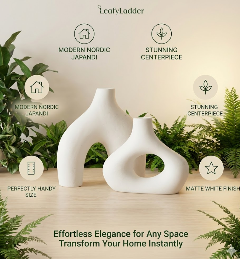 The Olive Arc Vase Duo