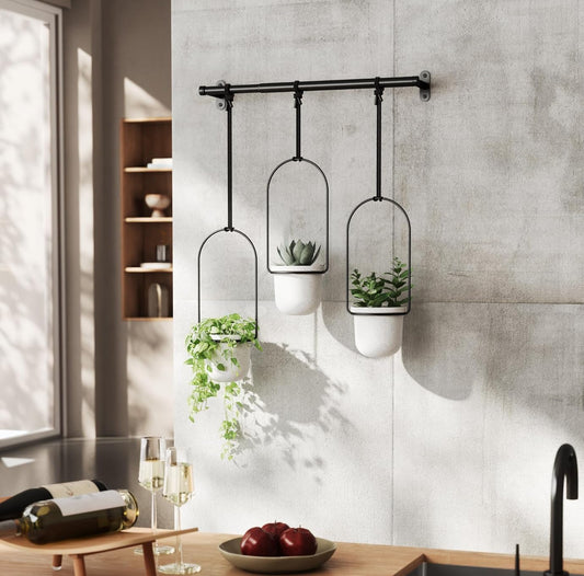 The Aeria Rail Hanging Planters