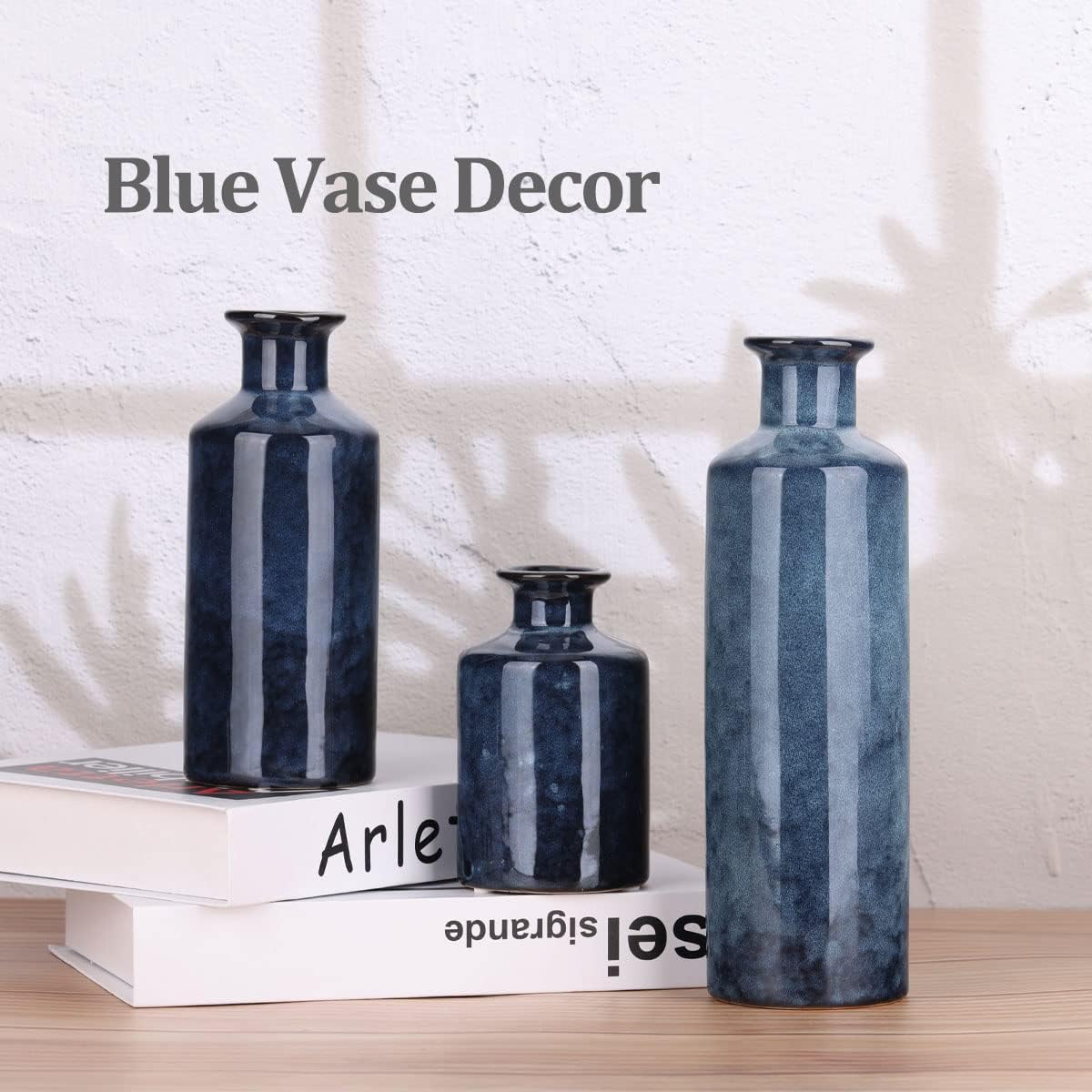 The Indigo Horizon Vase Trio