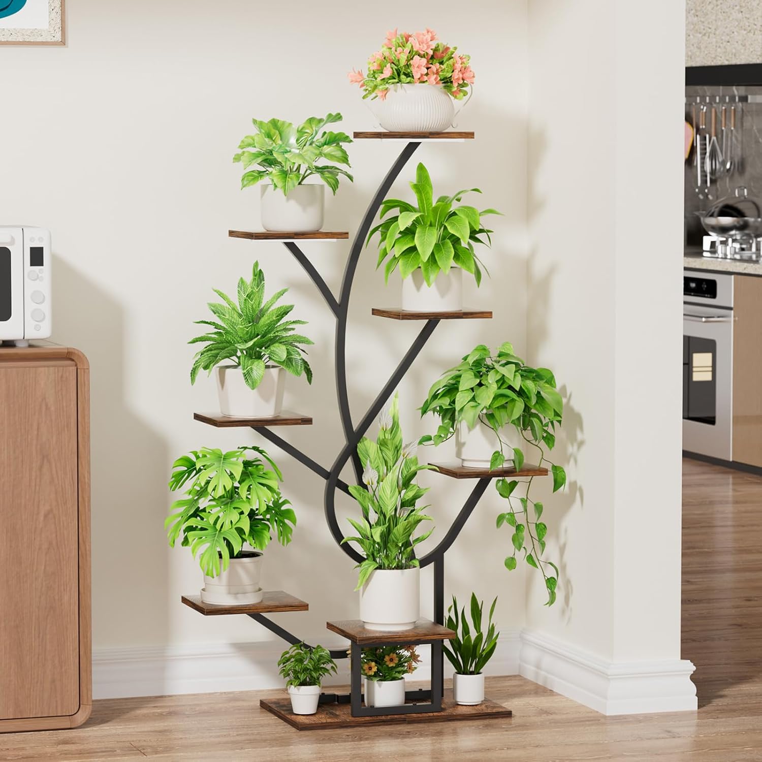 indoor plant tower stand The Aria Growth Tower