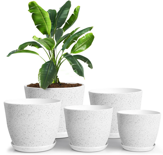 5-Piece Planter Set with Drainage