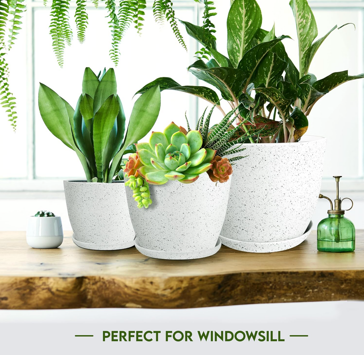 5-Piece Planter Set with Drainage