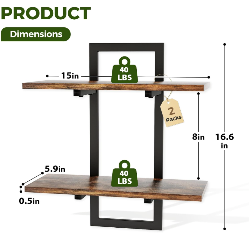The Canopy Tier Wall Shelf Set