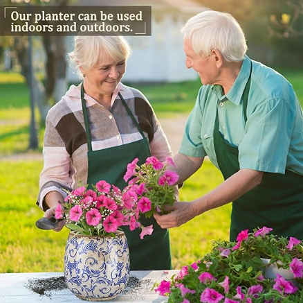 Vintage Botanical Ceramic Planter