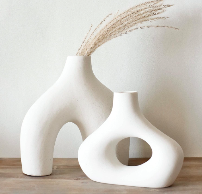 The Olive Arc Vase Duo