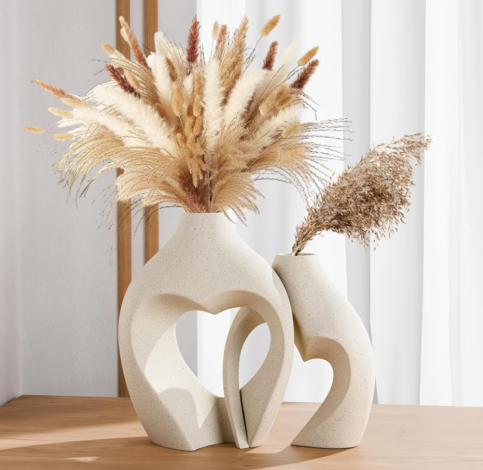 The Heartstone Embrace Vase Duo