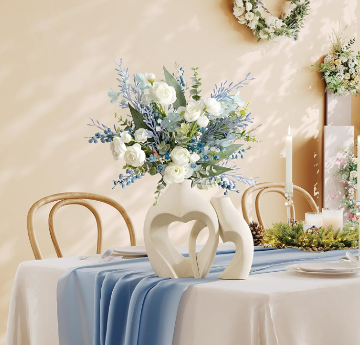 The Heartstone Embrace Vase Duo