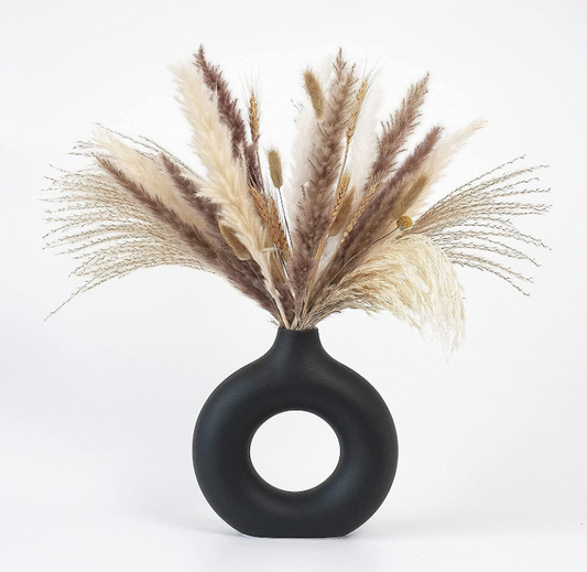 The Midnight Halo Pampas Vase