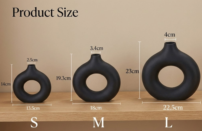 The Midnight Halo Pampas Vase