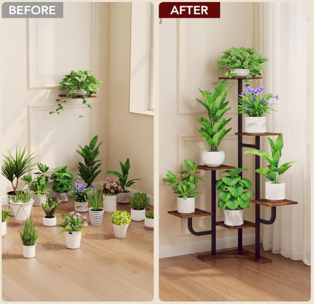 indoor step plant stand The Evergreen Haven Stand – Leafy Ladder