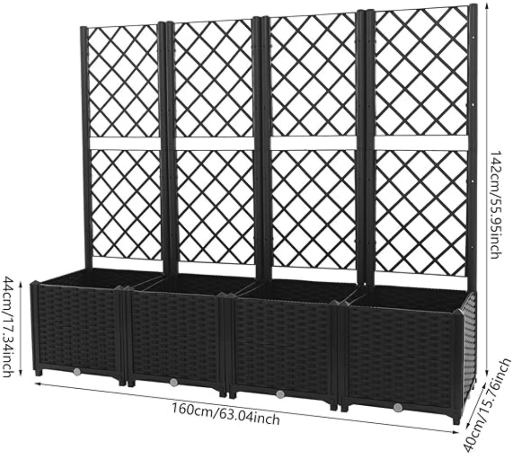 The Quad-Vista Modular Privacy Wall (Set of 4)